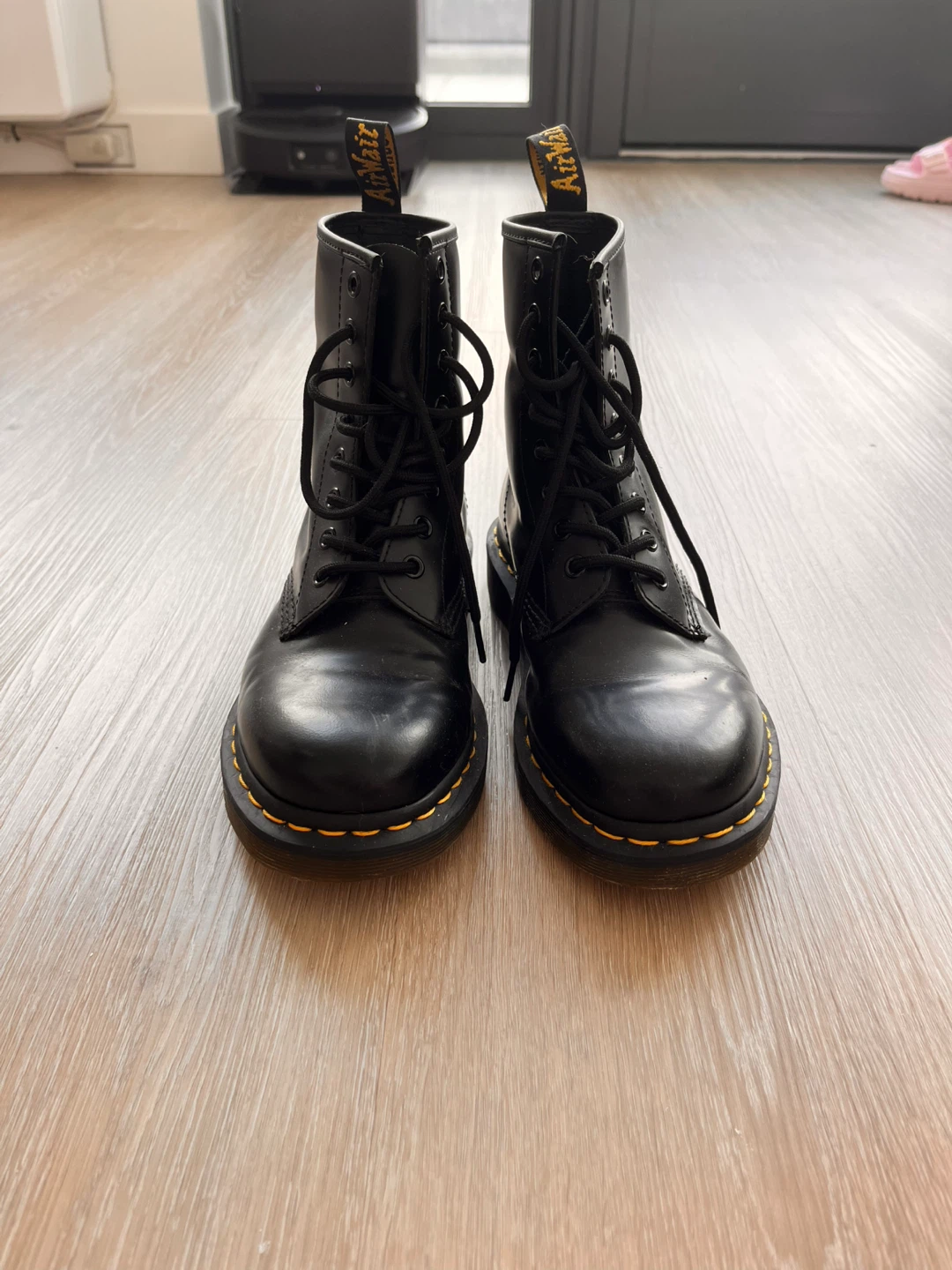 Dr. Martens Black Leather Combat Boots