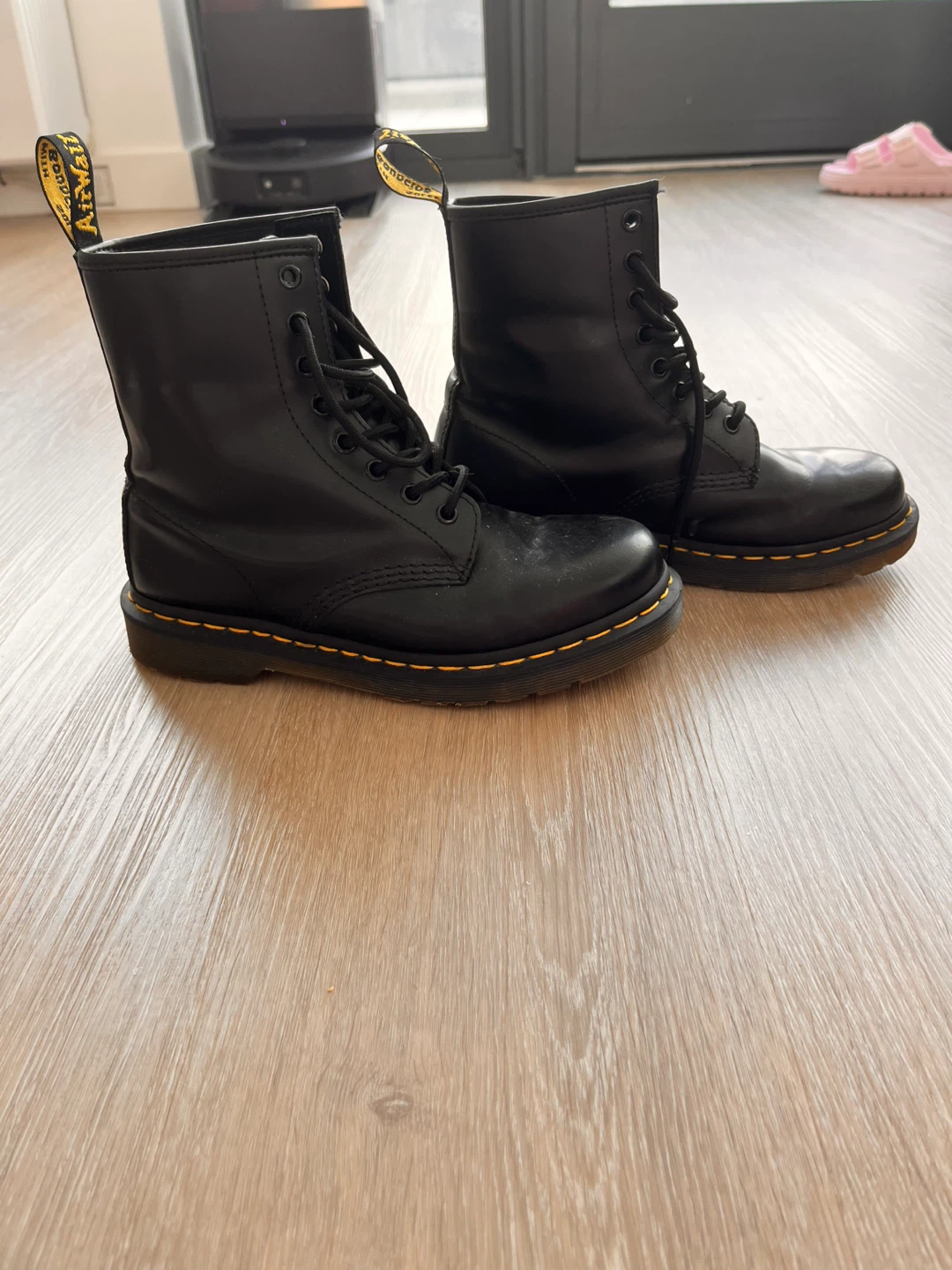 Dr. Martens Black Leather Combat Boots - photo 2