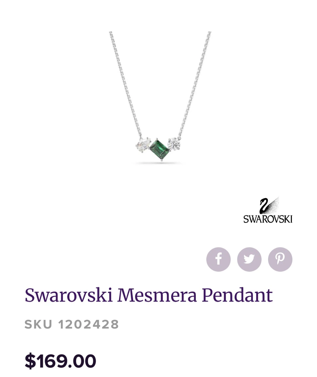 Swarovski Mesmera Pendant Necklace - photo 4