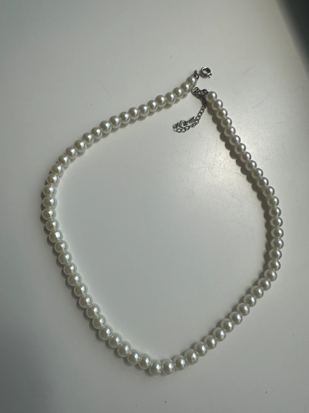 White Faux Pearl Necklace ⚽️ - photo 2