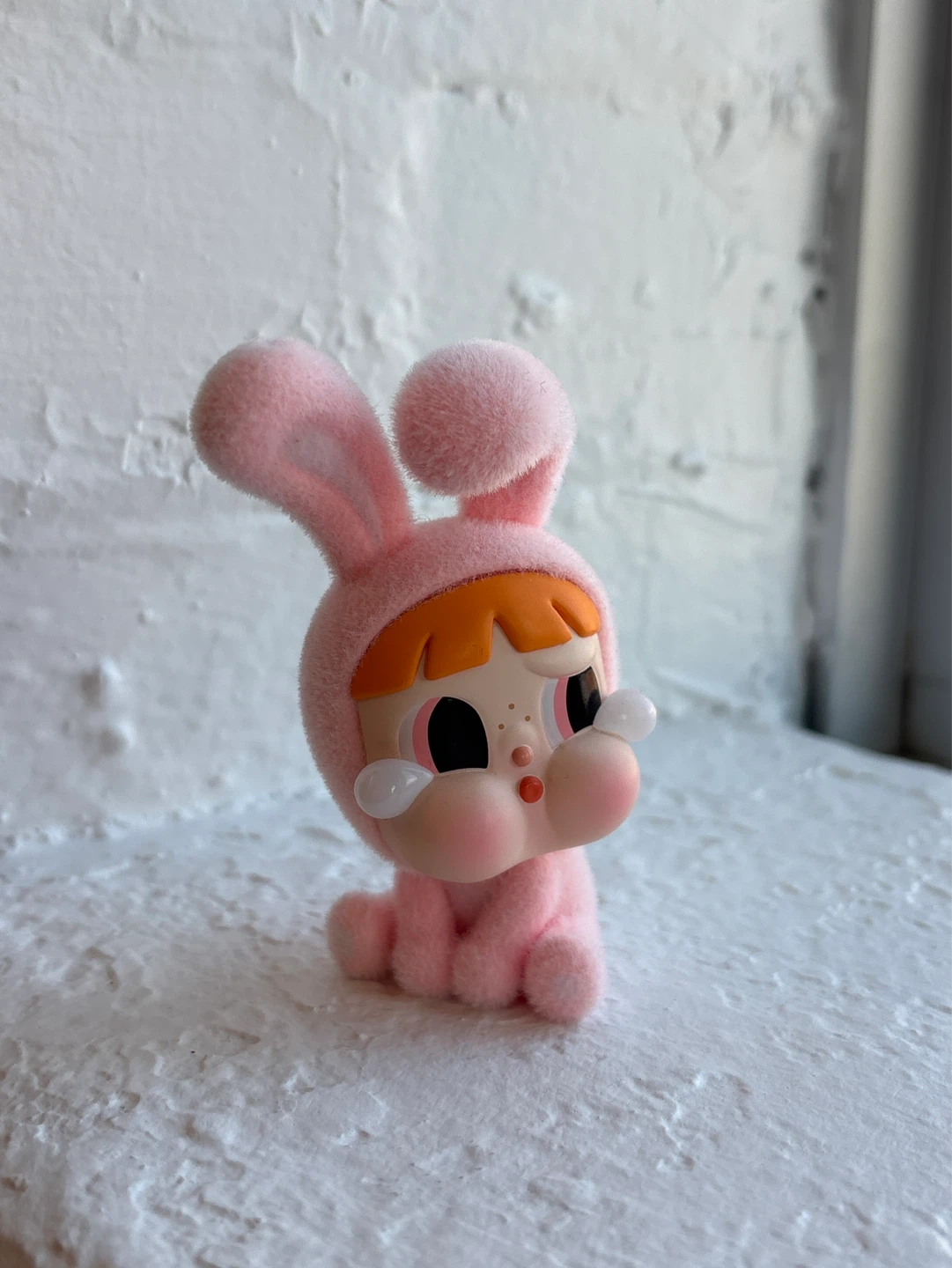 Crying Baby Pink Bunny Figurine⚽