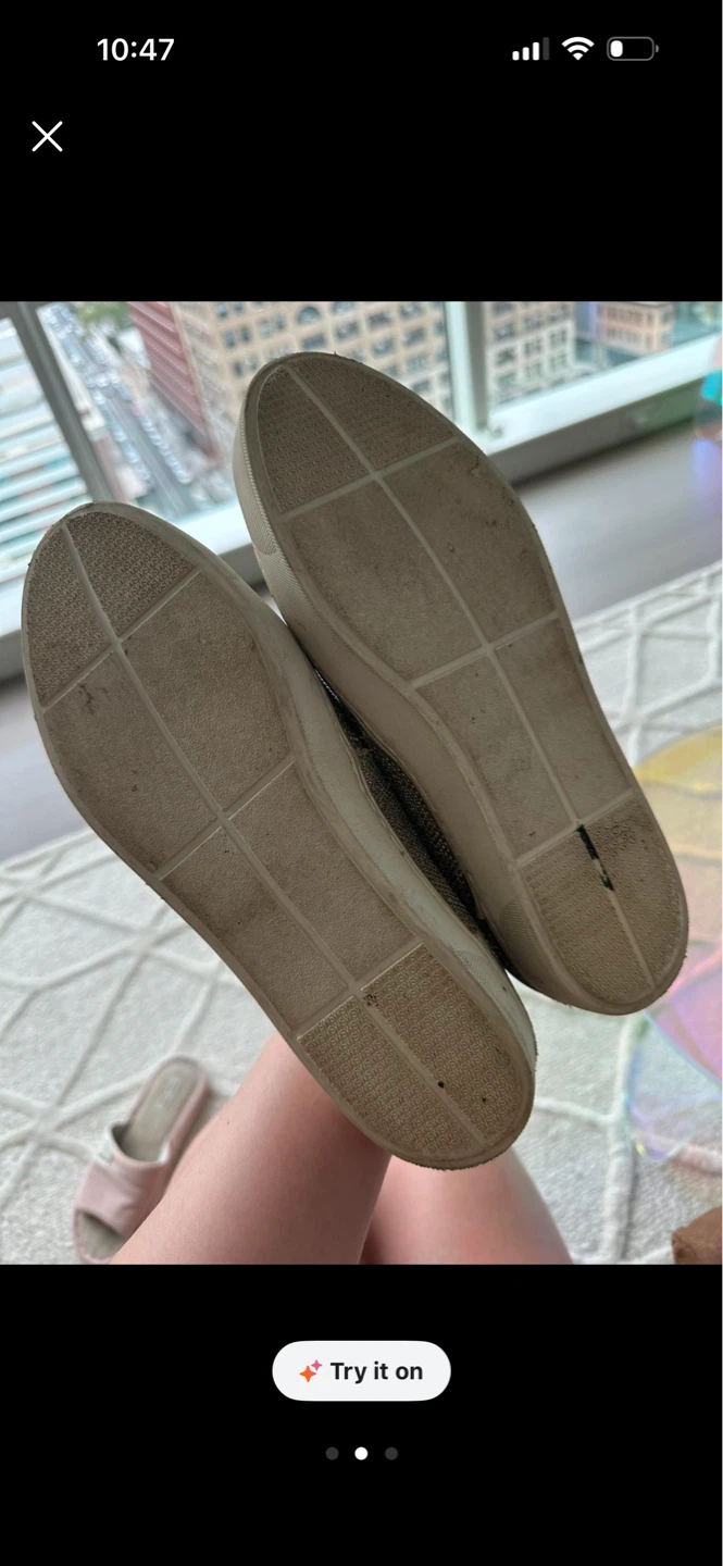 Stuart Weitzman Silver Sparkle Slip-On Sneakers ⚽️ - photo 2