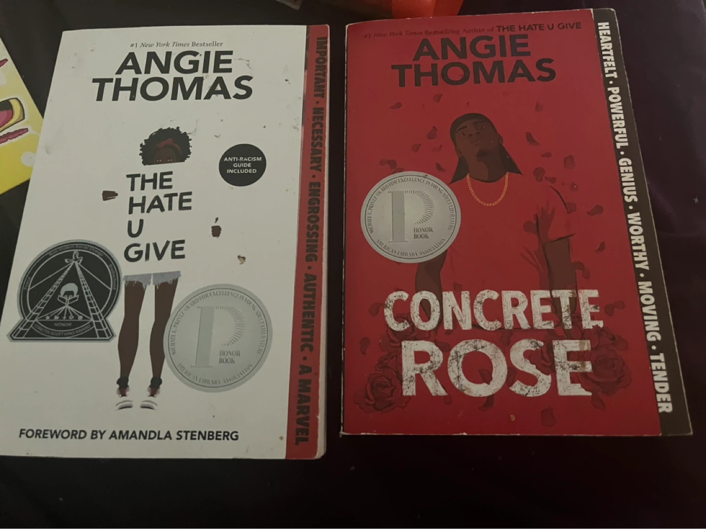 Angie Thomas Books - The Hate U Give & Concrete Rose