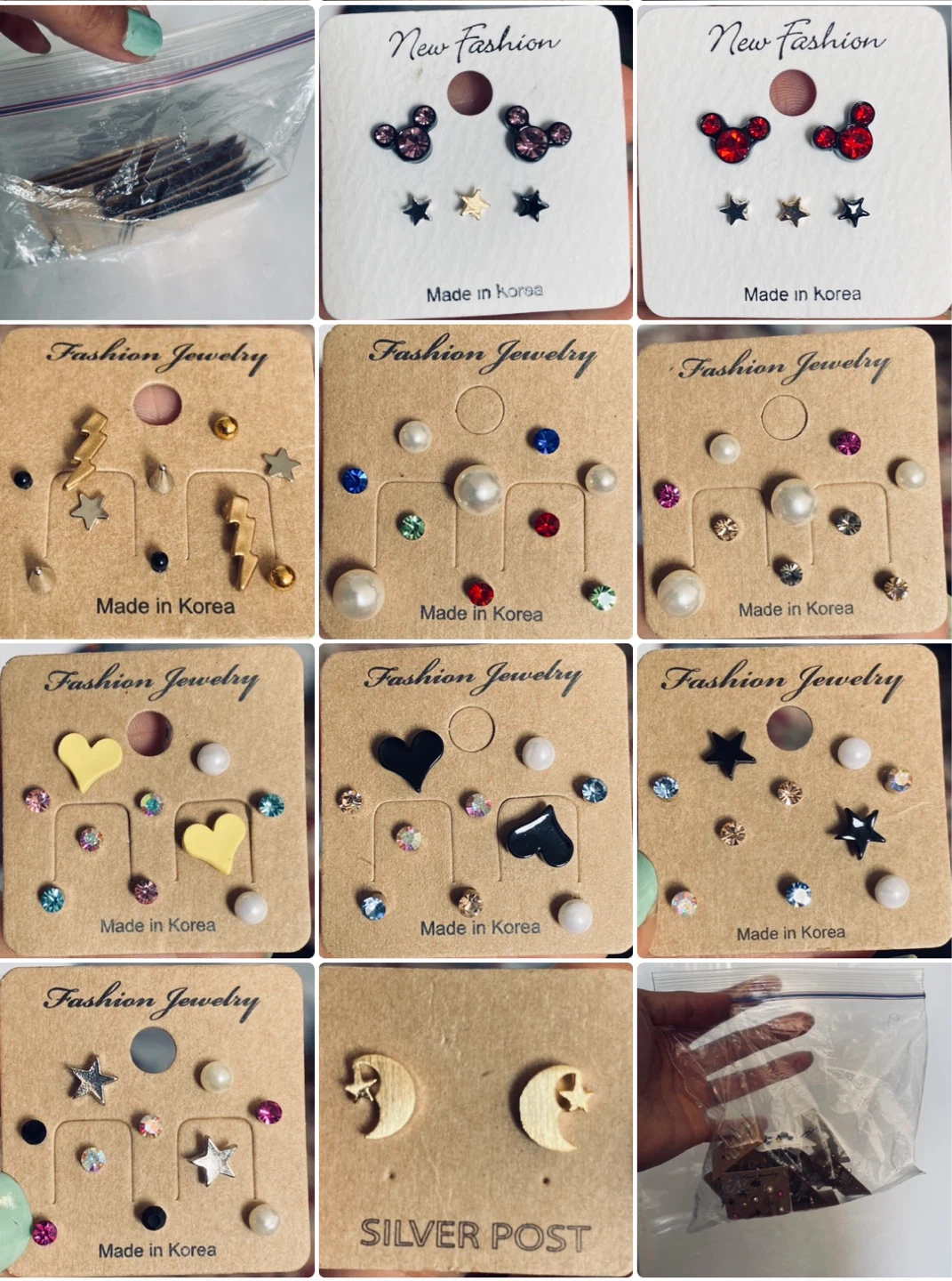 Lot Fashion Jewelry Earrings Set - Made in Korea - photo 2