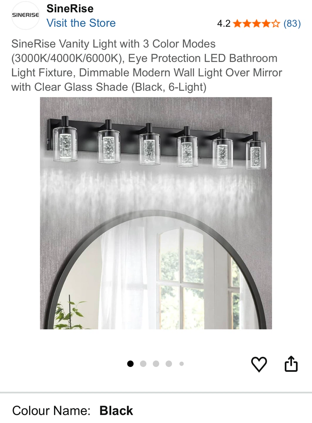 SineRise Vanity Light with 3 Color Modes, Eye Protection LED
