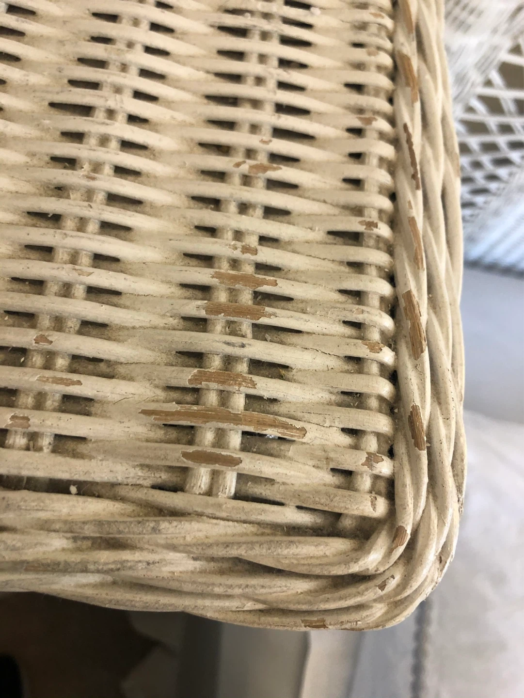 White wicker dresser chest of drawers - photo 4