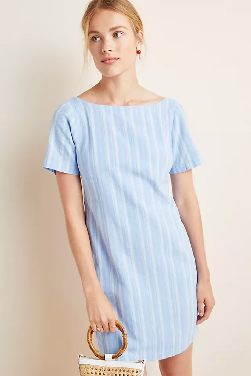 Anthropologie Blue Bow-Back Shift Dress, 2 ⚽️
