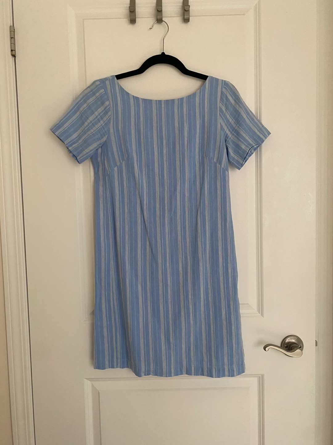 Anthropologie Blue Bow-Back Shift Dress, 2 ⚽️ - photo 3