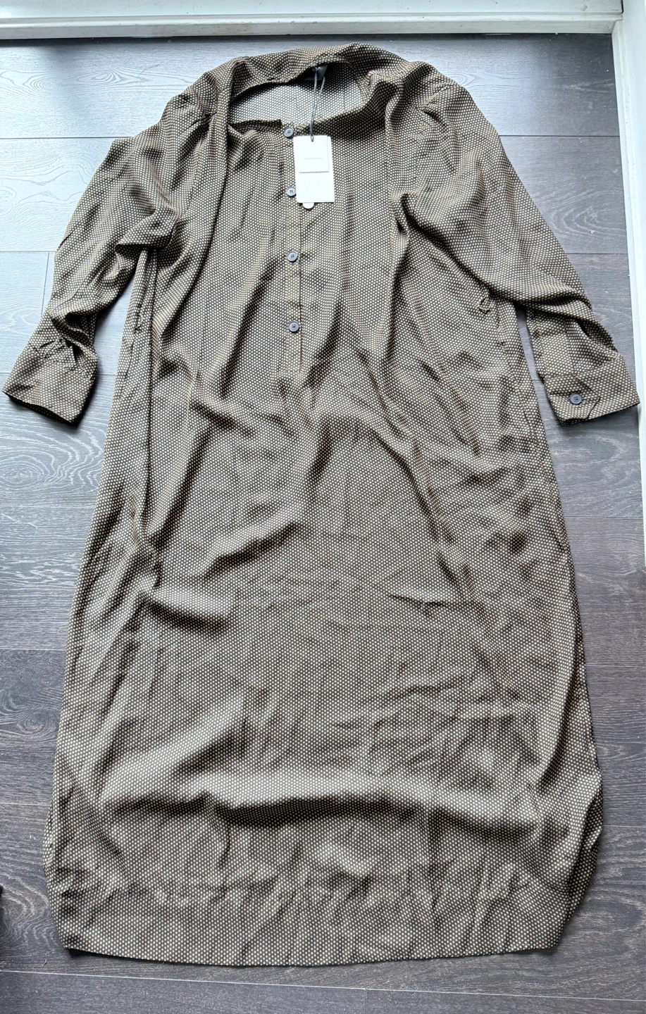 ⚽️ ZARA Women’s Collection, Polka Dot Button Front Shirt Dress