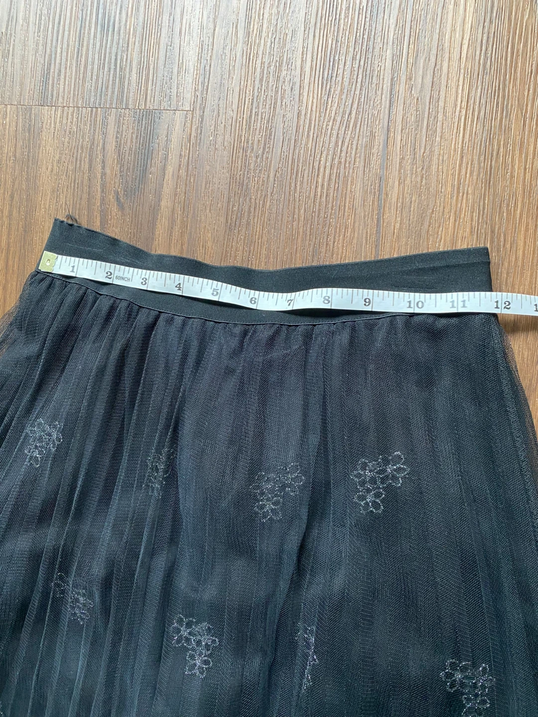 Black Tulle Skirt with Floral Embroidery ⚽️ - photo 4