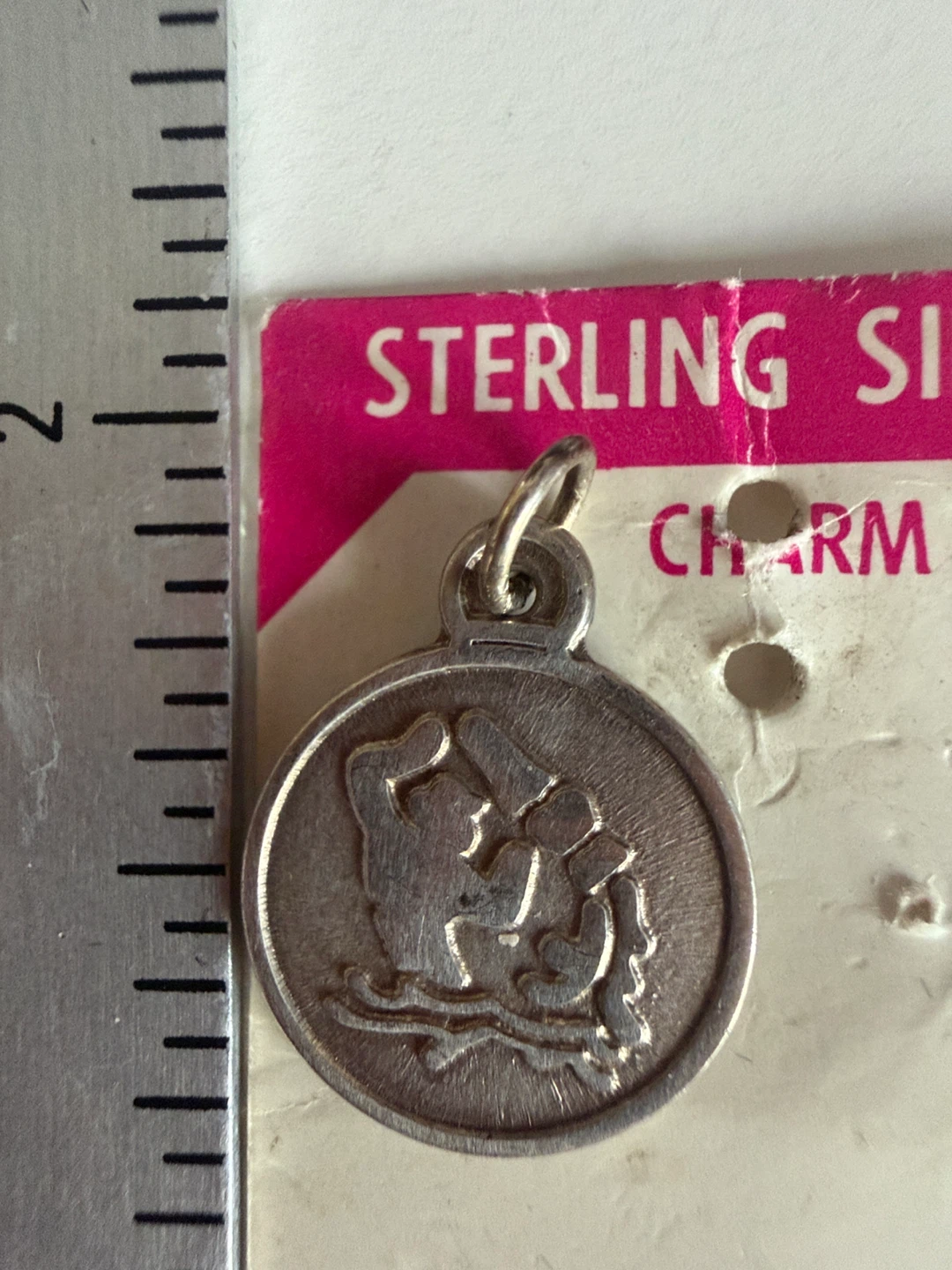 Sterling Silver Aquarius Charm Pendant