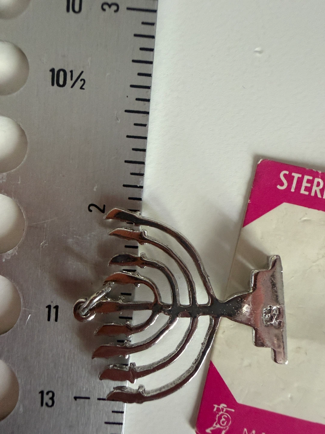 Sterling Silver Menorah Charm - photo 4