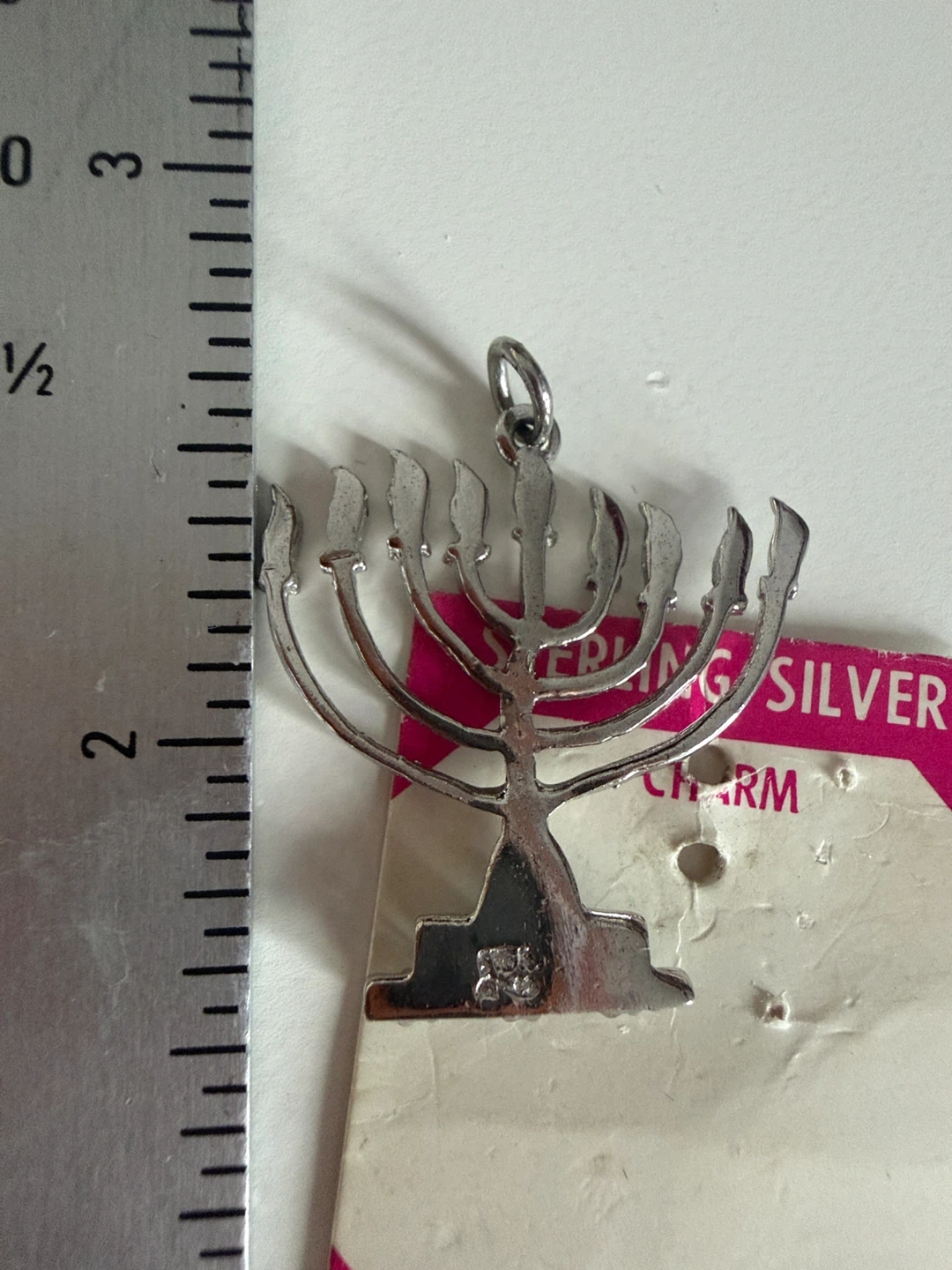 Sterling Silver Menorah Charm - photo 2