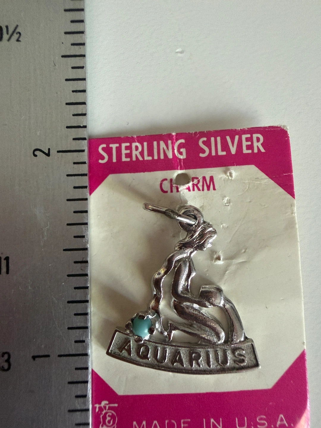 Sterling Silver Aquarius Charm - photo 2