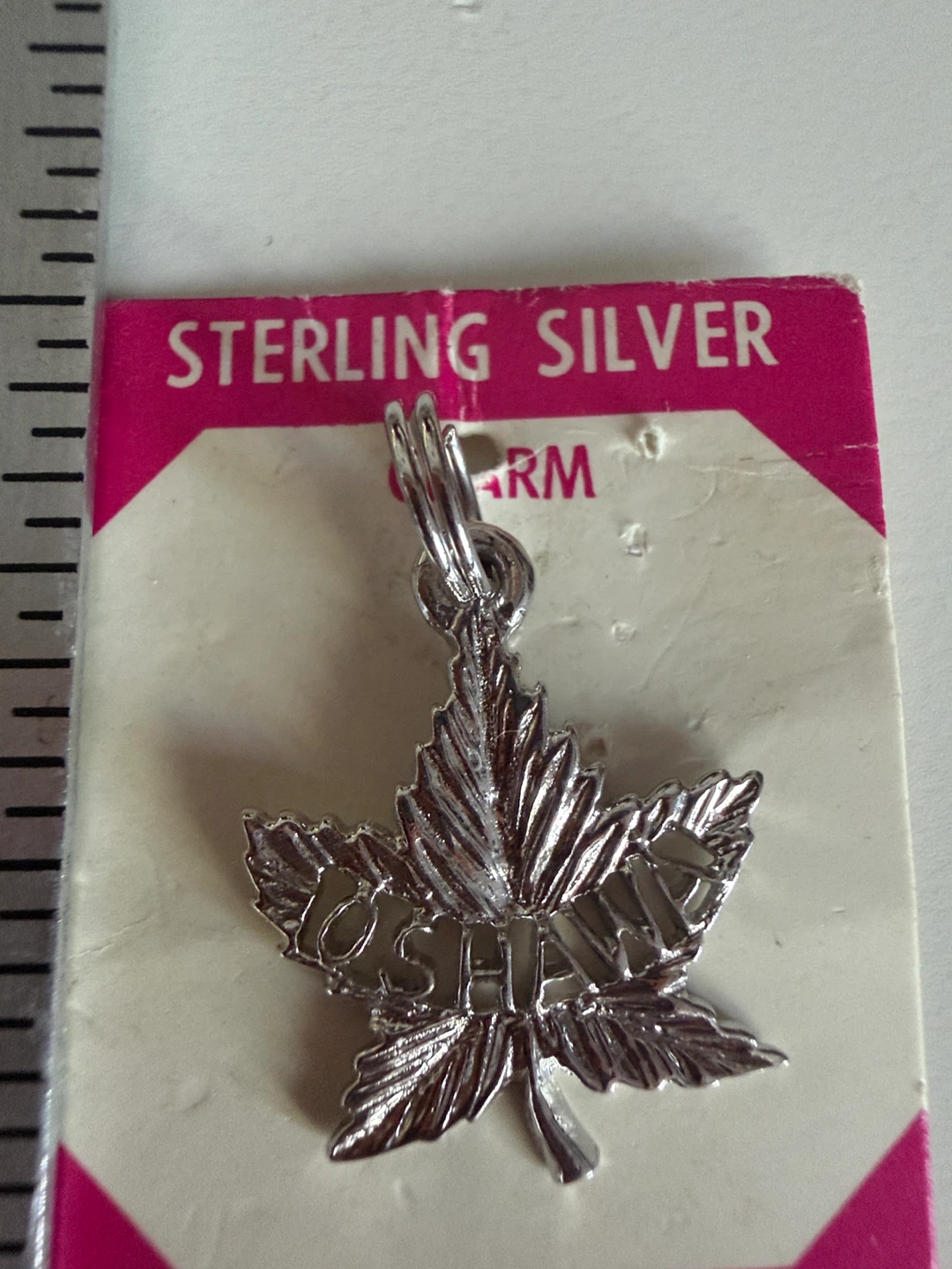 Sterling Silver "Ottawa" Maple Leaf Charm