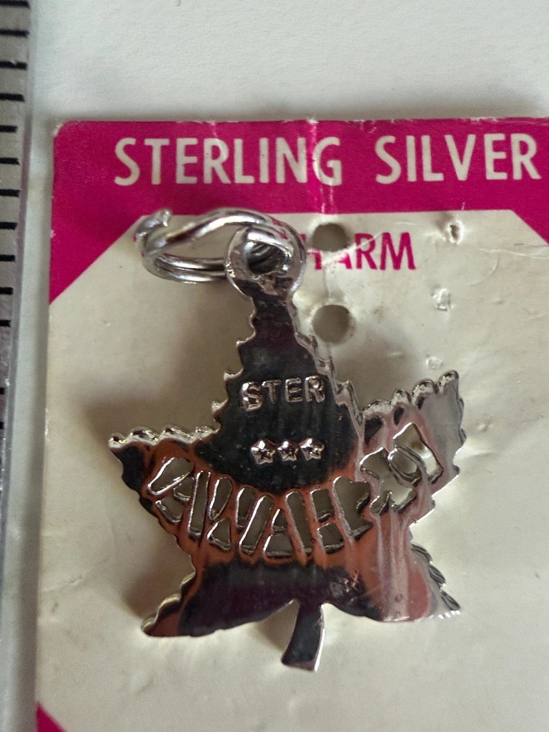 Sterling Silver "Ottawa" Maple Leaf Charm - photo 2