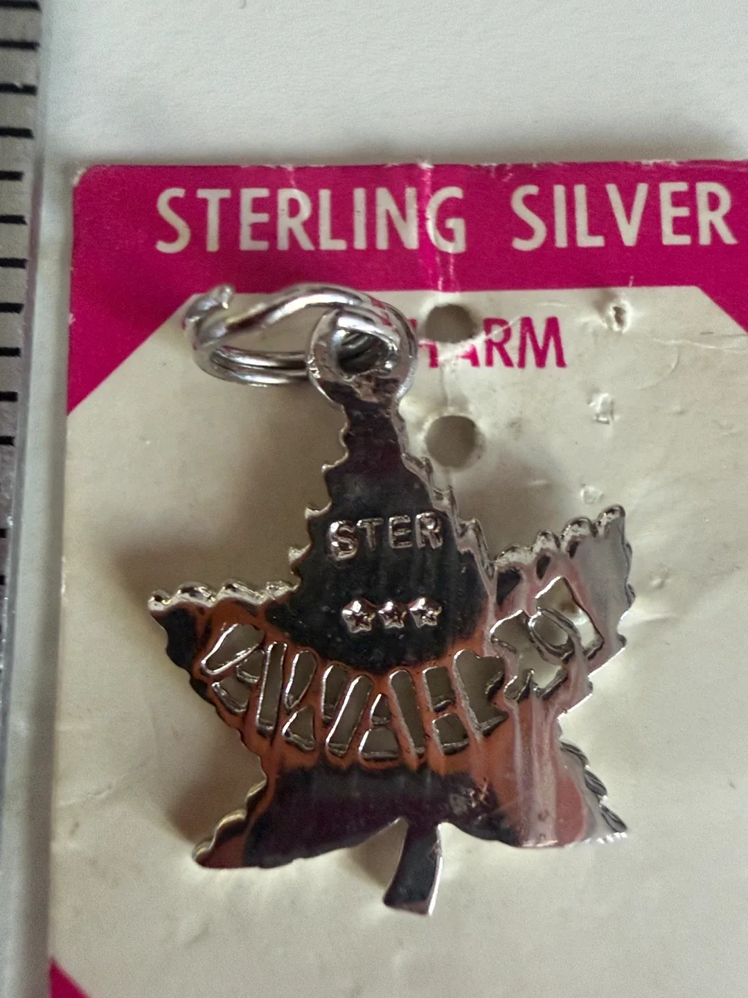 Sterling Silver "Ottawa" Maple Leaf Charm - photo 2