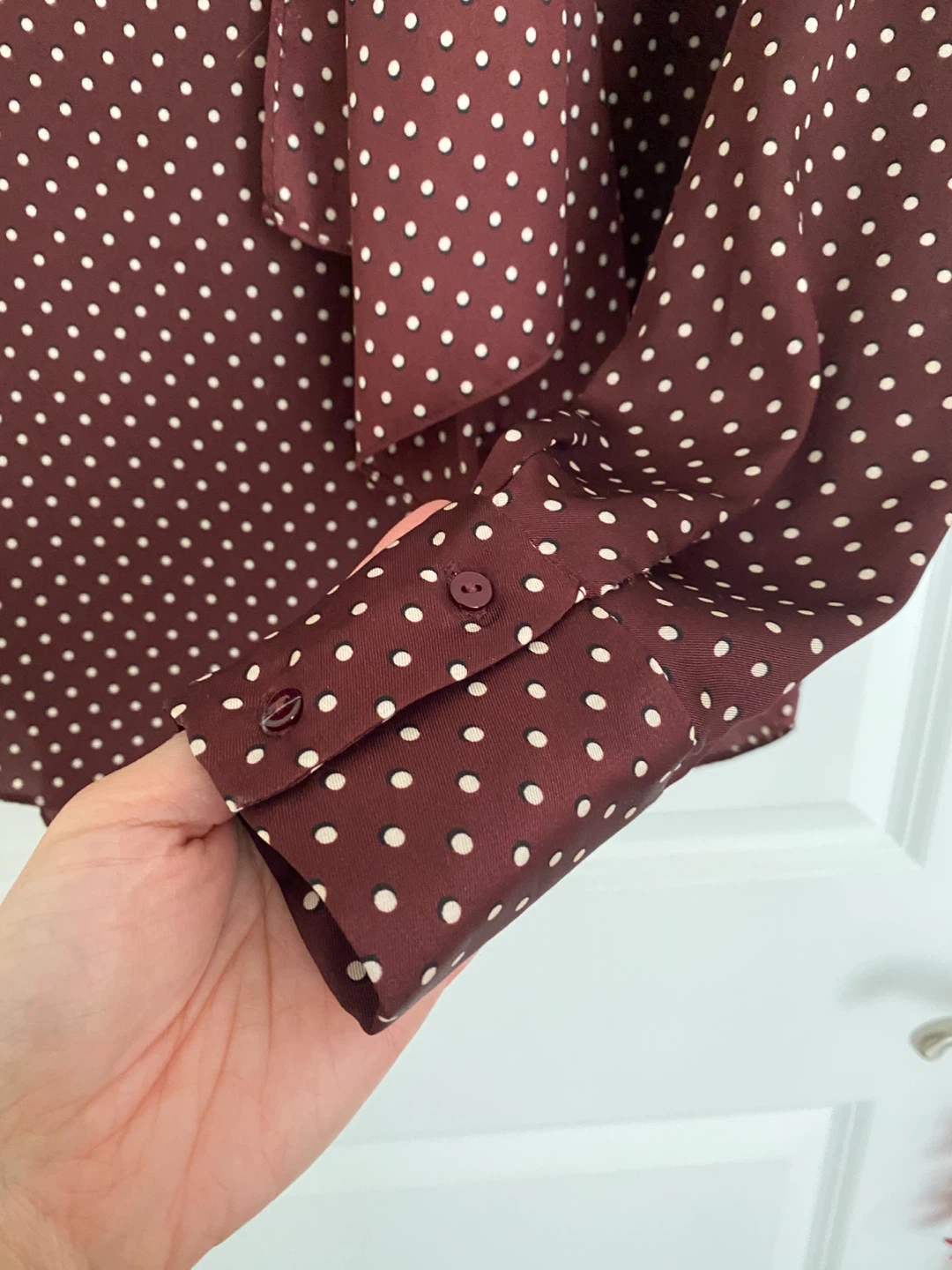 ZARA Woman Polka Dot Bow Blouse ⚽️ - photo 3