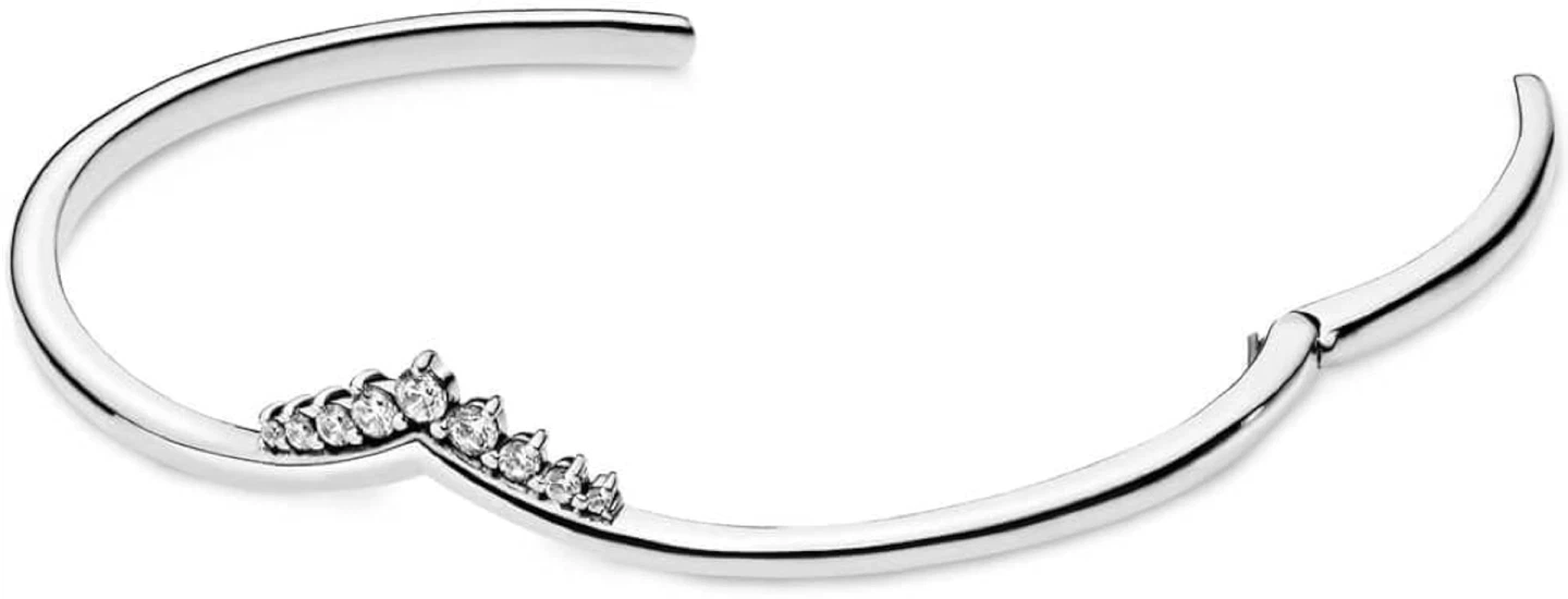 Pandora Wishbone Bangle Bracelet Sterling Silver - photo 4