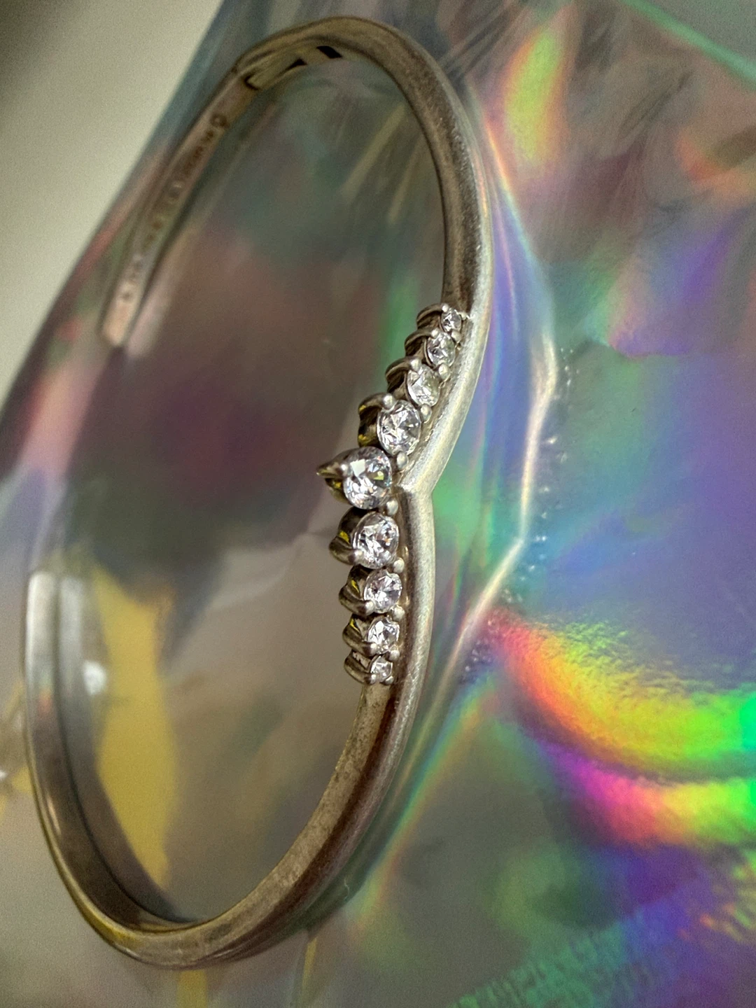Pandora Wishbone Bangle Bracelet Sterling Silver - photo 2