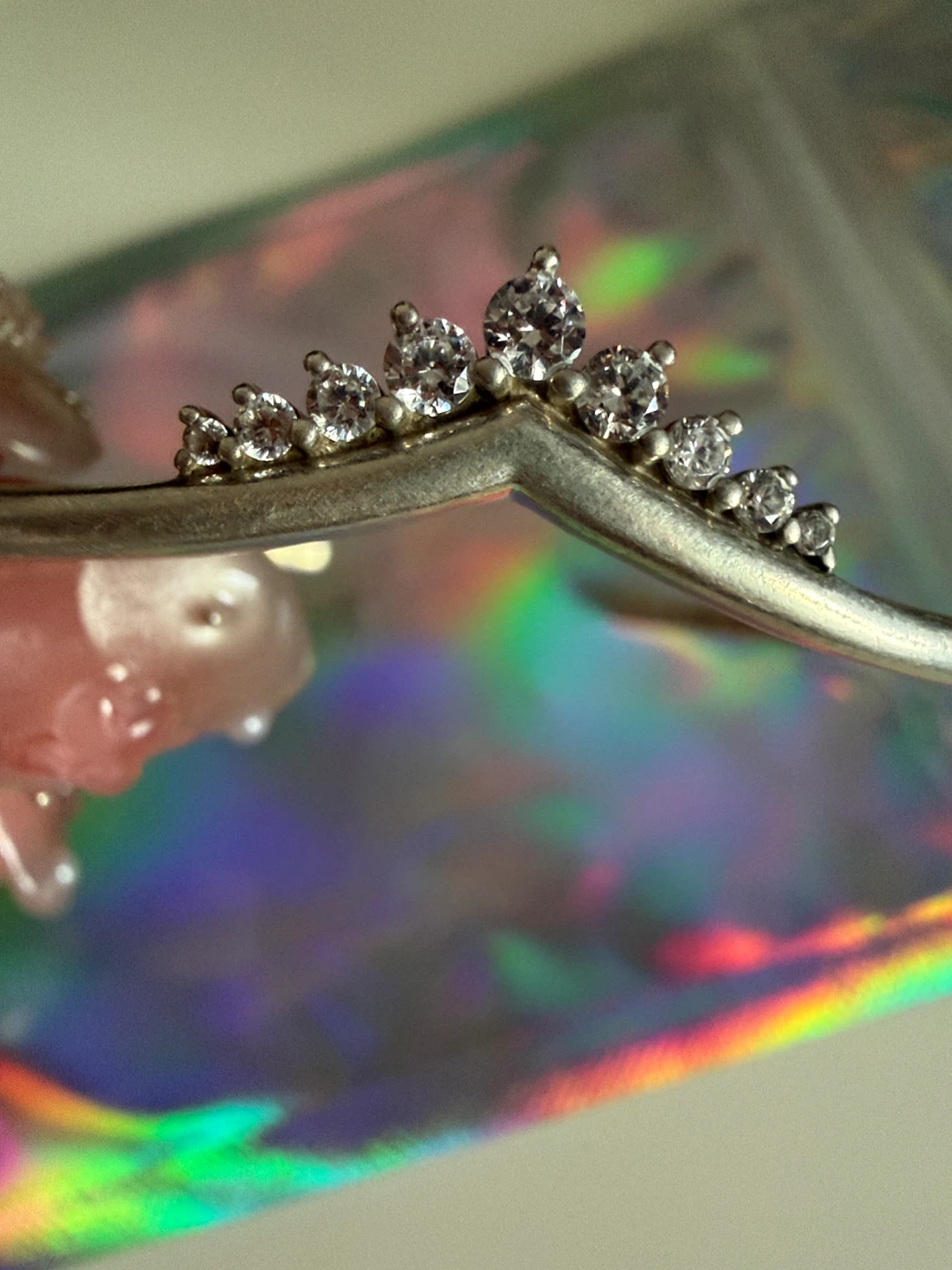 Pandora Wishbone Bangle Bracelet Sterling Silver - photo 5