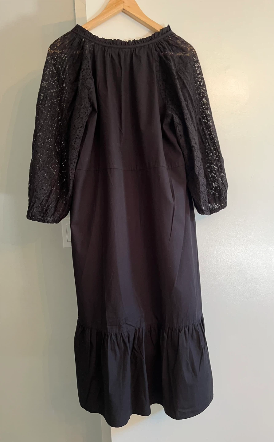 Gap Black Lace Sleeve Midi Dress ⚽ - photo 4