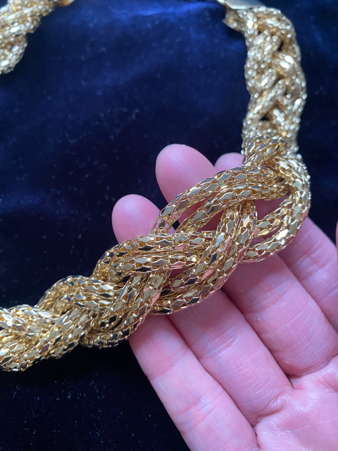 Express Gold Tone Braided Chain Necklace ⚽️ - photo 3