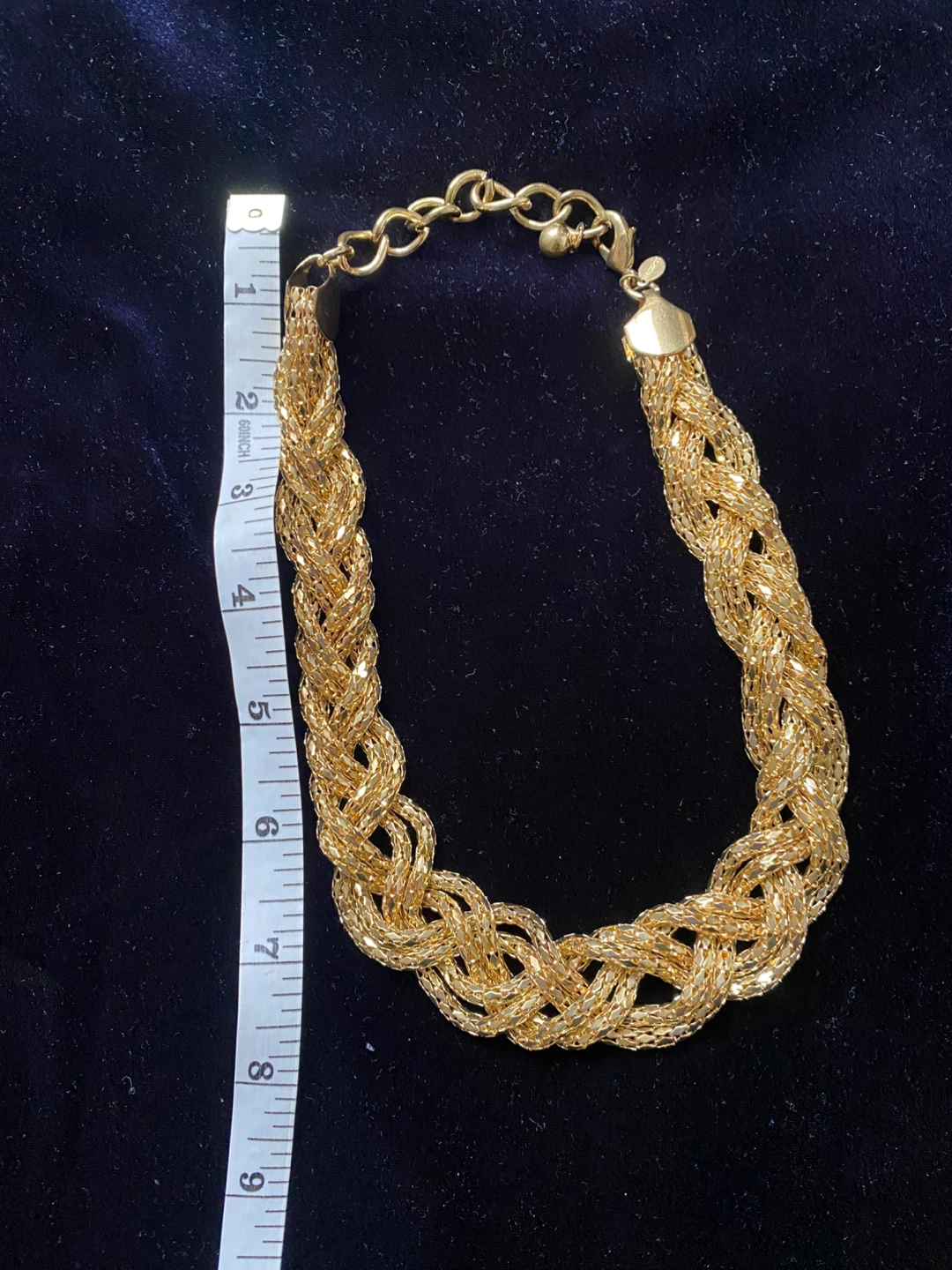Express Gold Tone Braided Chain Necklace ⚽️ - photo 4