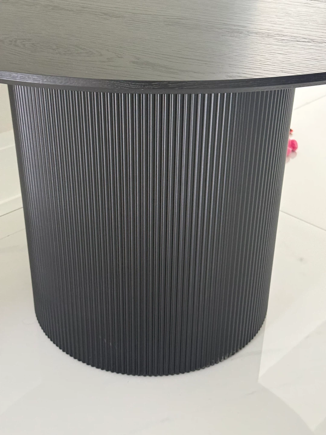 Lennox Round Dining Table in Sleek Black Finish