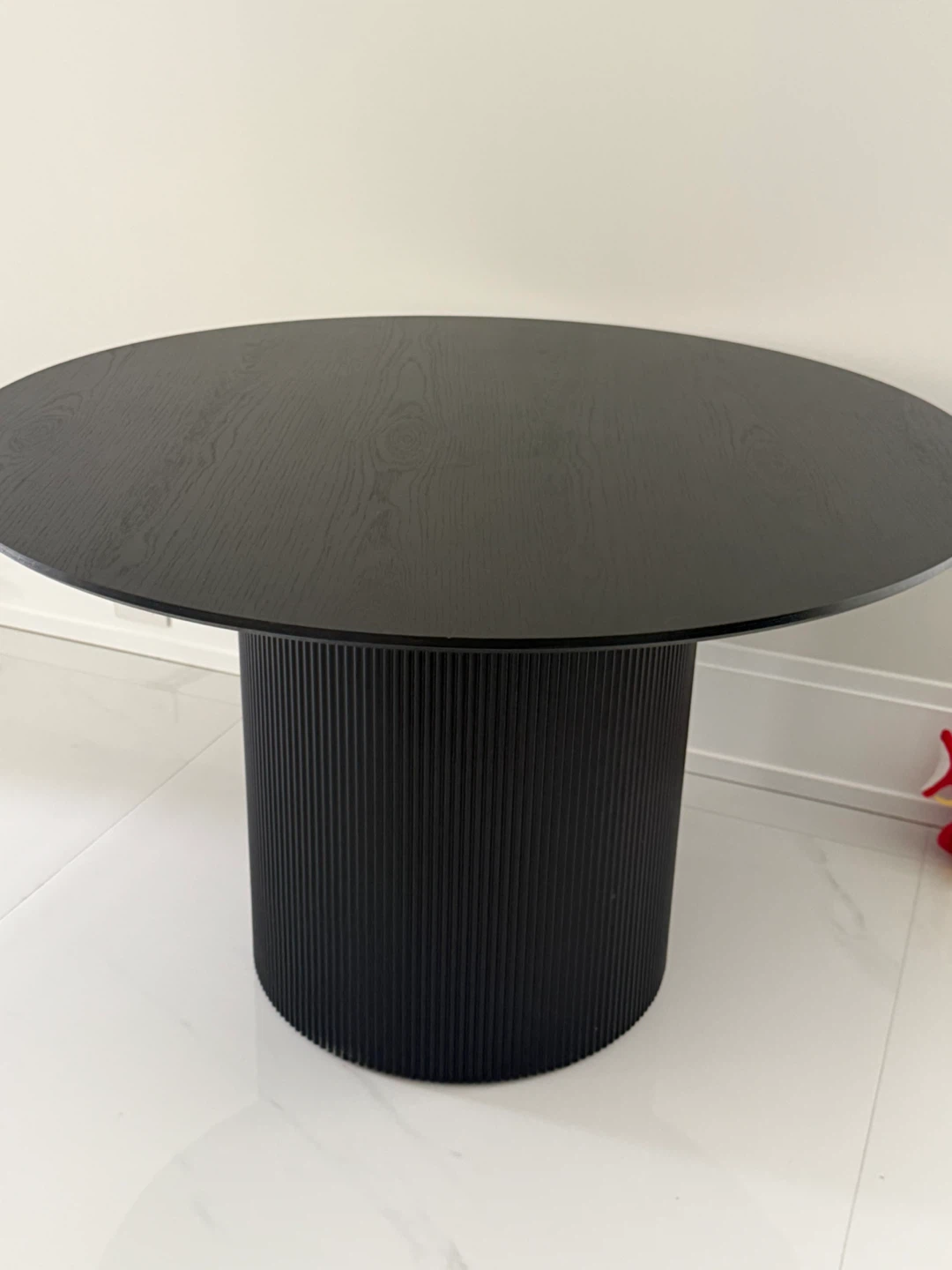 Lennox Round Dining Table in Sleek Black Finish - photo 2