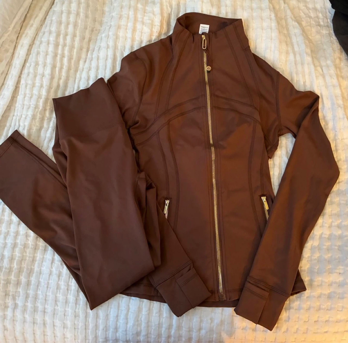 ⚽️Lululemon Align Full Zip Jacket and Align Leggings Set - Brown