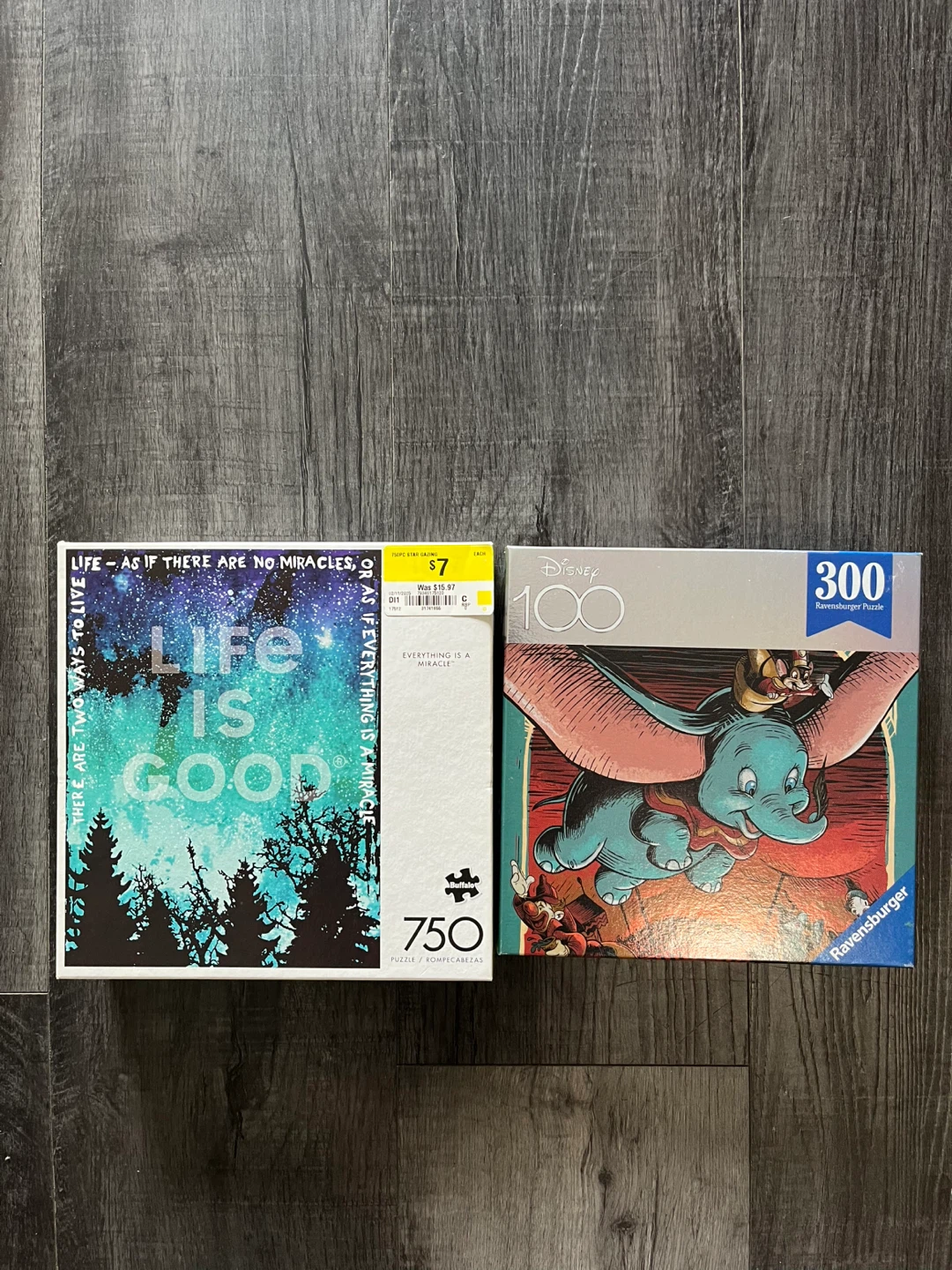 Two Puzzles: Life is Good 750 pc & Dumbo 300 pc