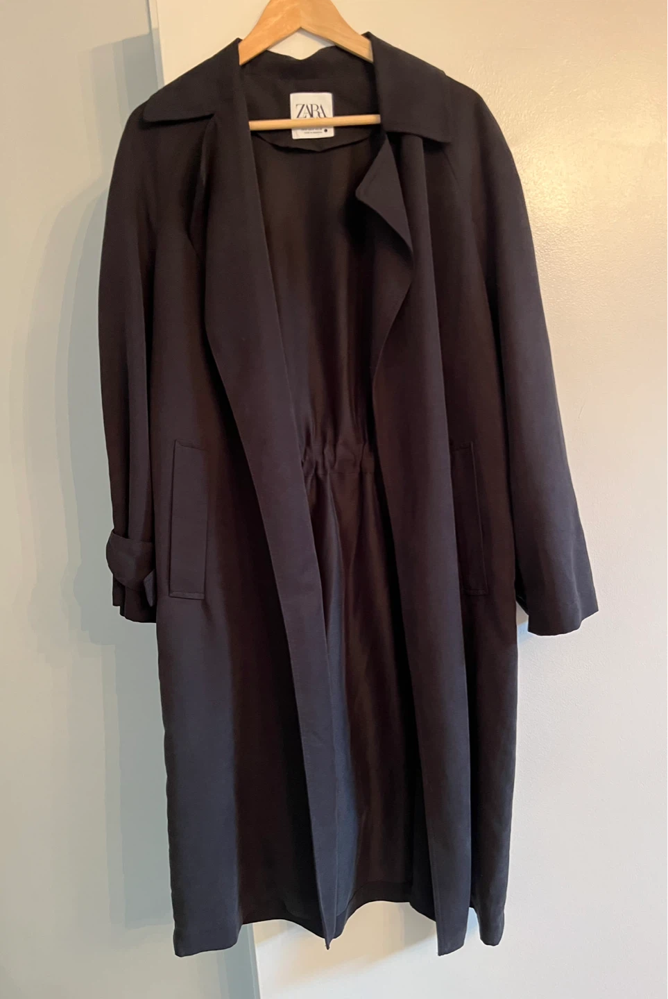 ZARA Black Trench Coat ⚽ - photo 2