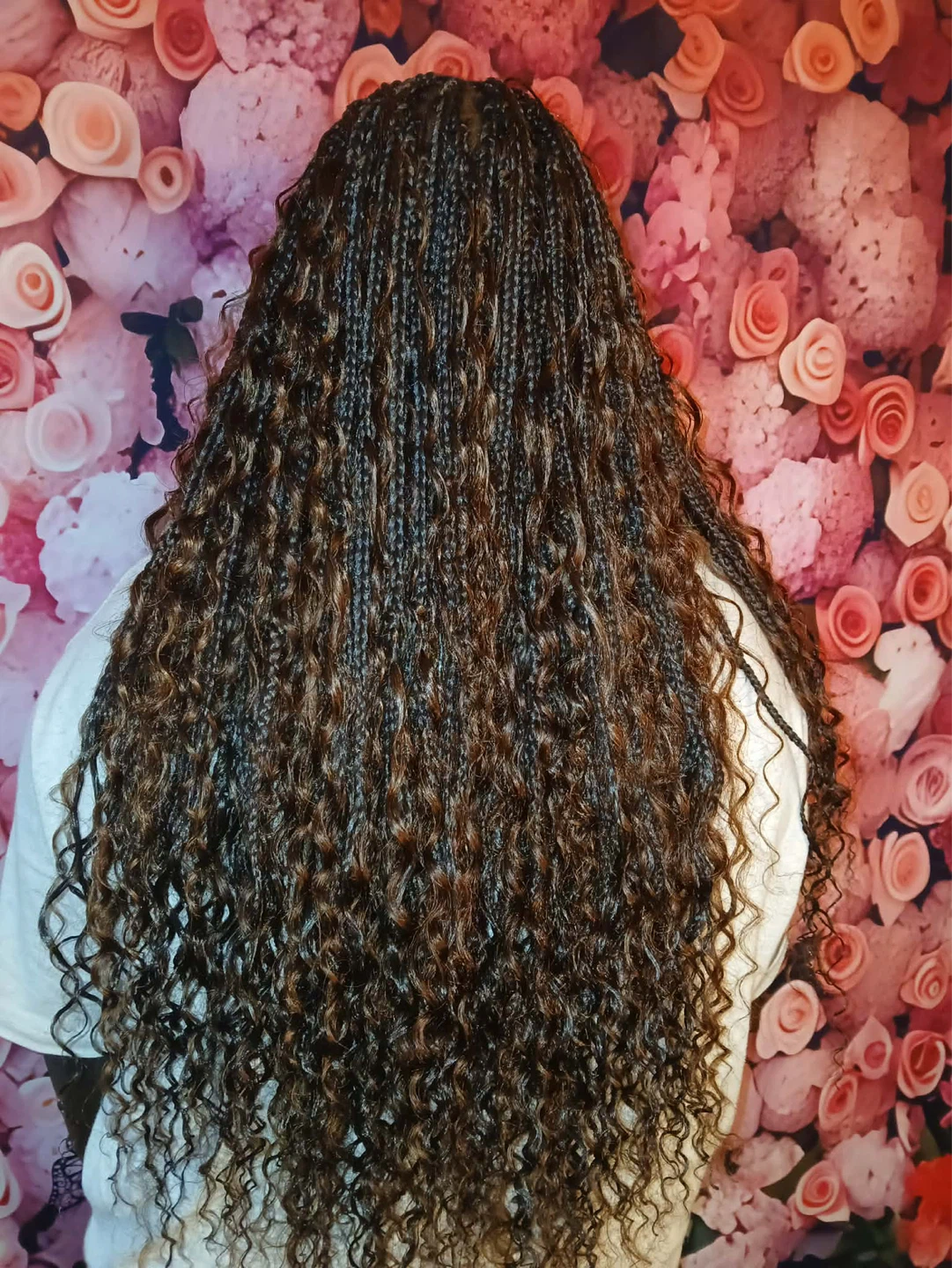 Braided Hair Extensions with Curly Ends - photo 3