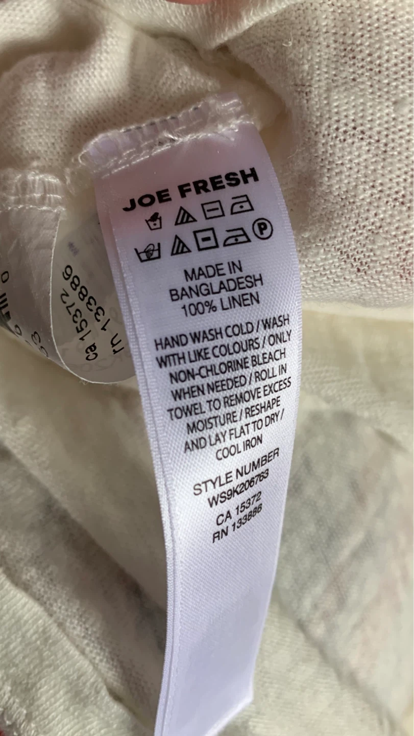 Ladies Size Large White Linen Shirt - HAS A SMALL HOLE ⚽️ - photo 4