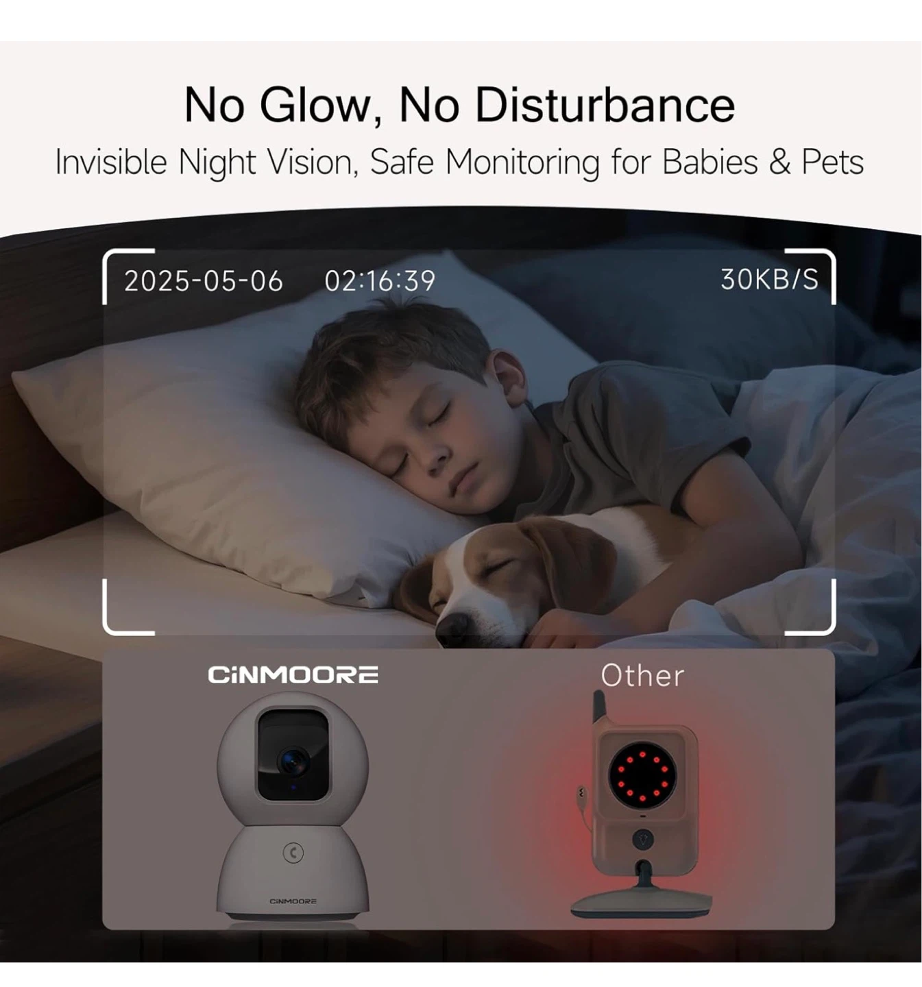 CINMOORE C2U Security Camera Indoor 2-Pack 3K - photo 4