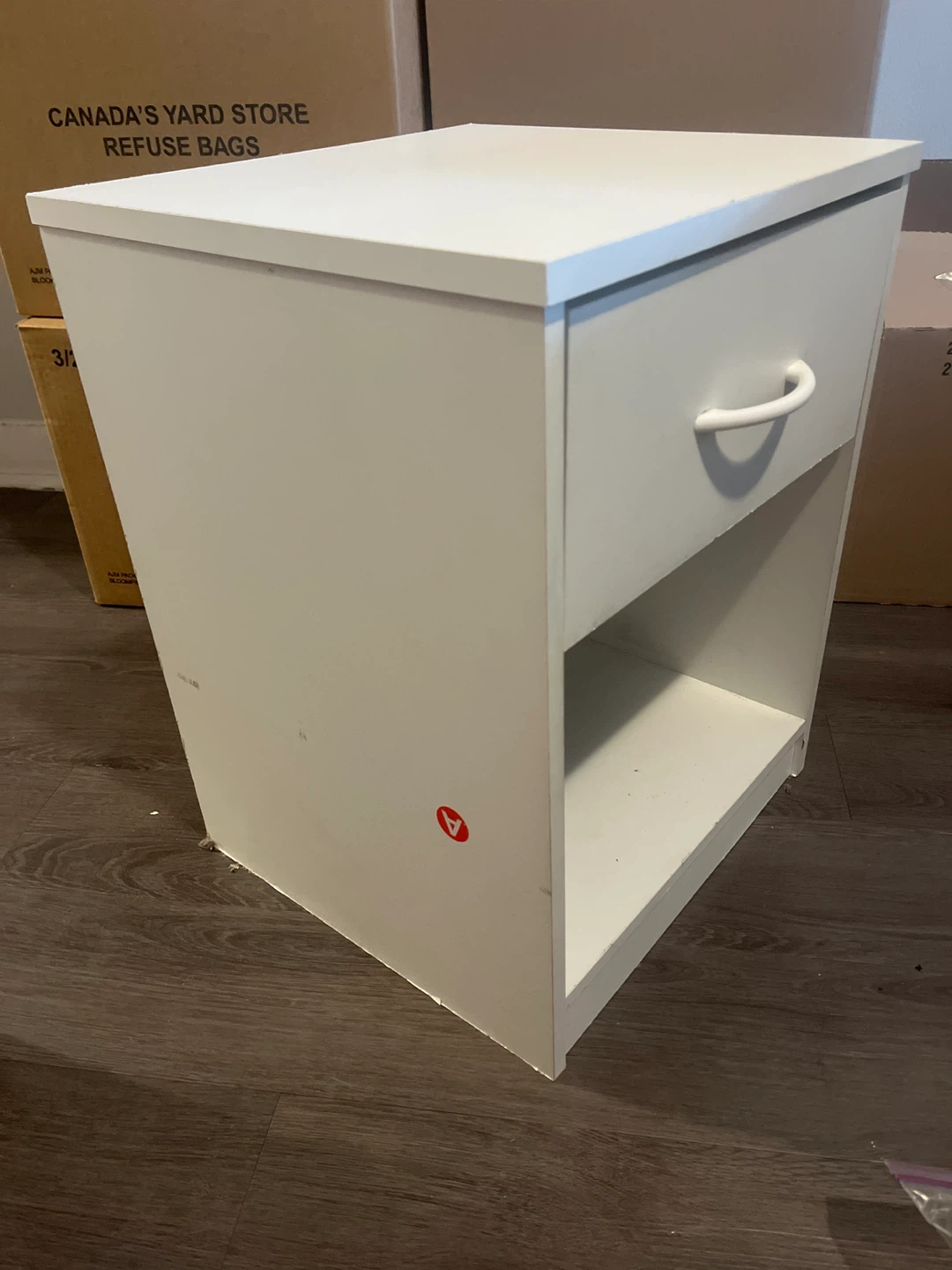 Moving must go! White Side Table with Drawer and Shelf - photo 4