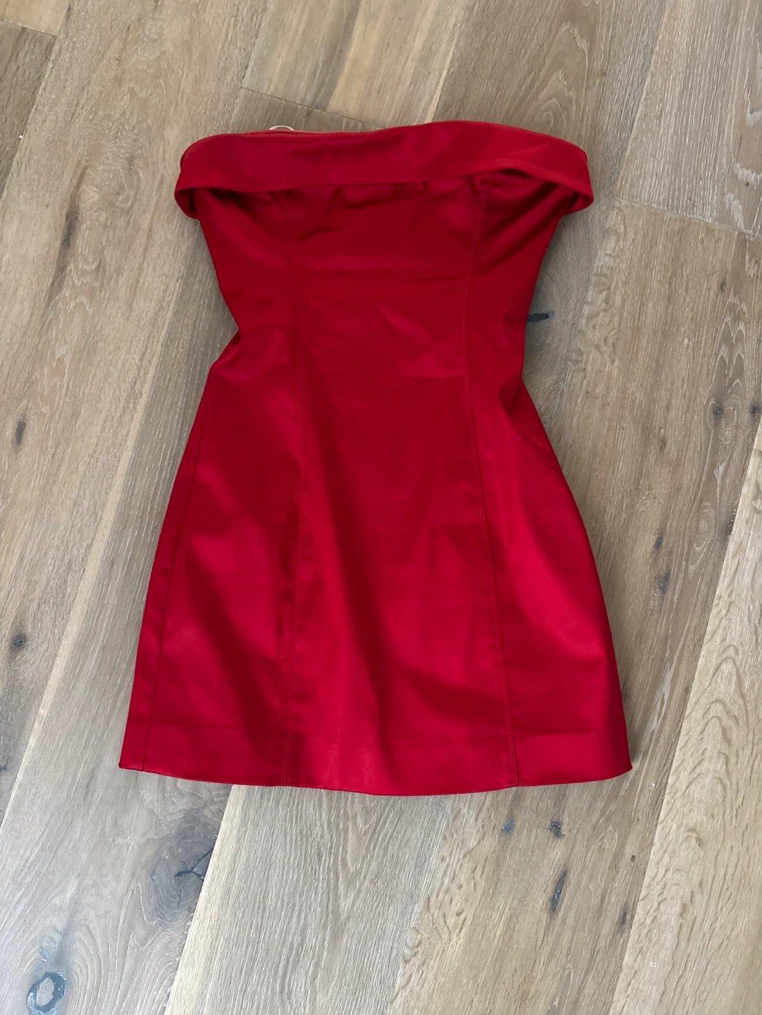 Aritzia Red Strapless Mini Dress