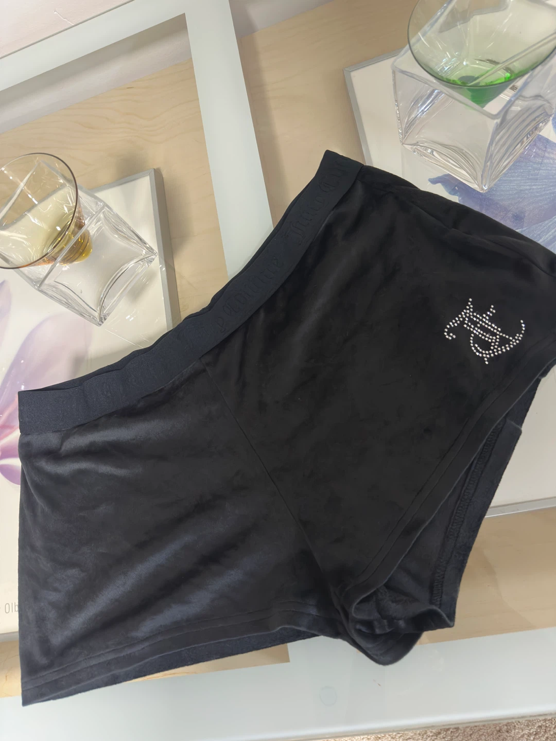 Juicy Couture Black Velour Shorts