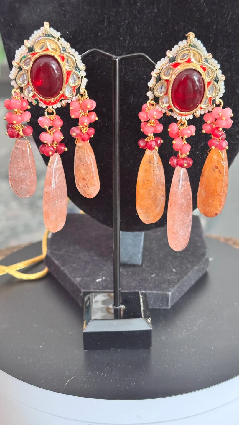 Indian Choker Necklace and Earrings Set - photo 3