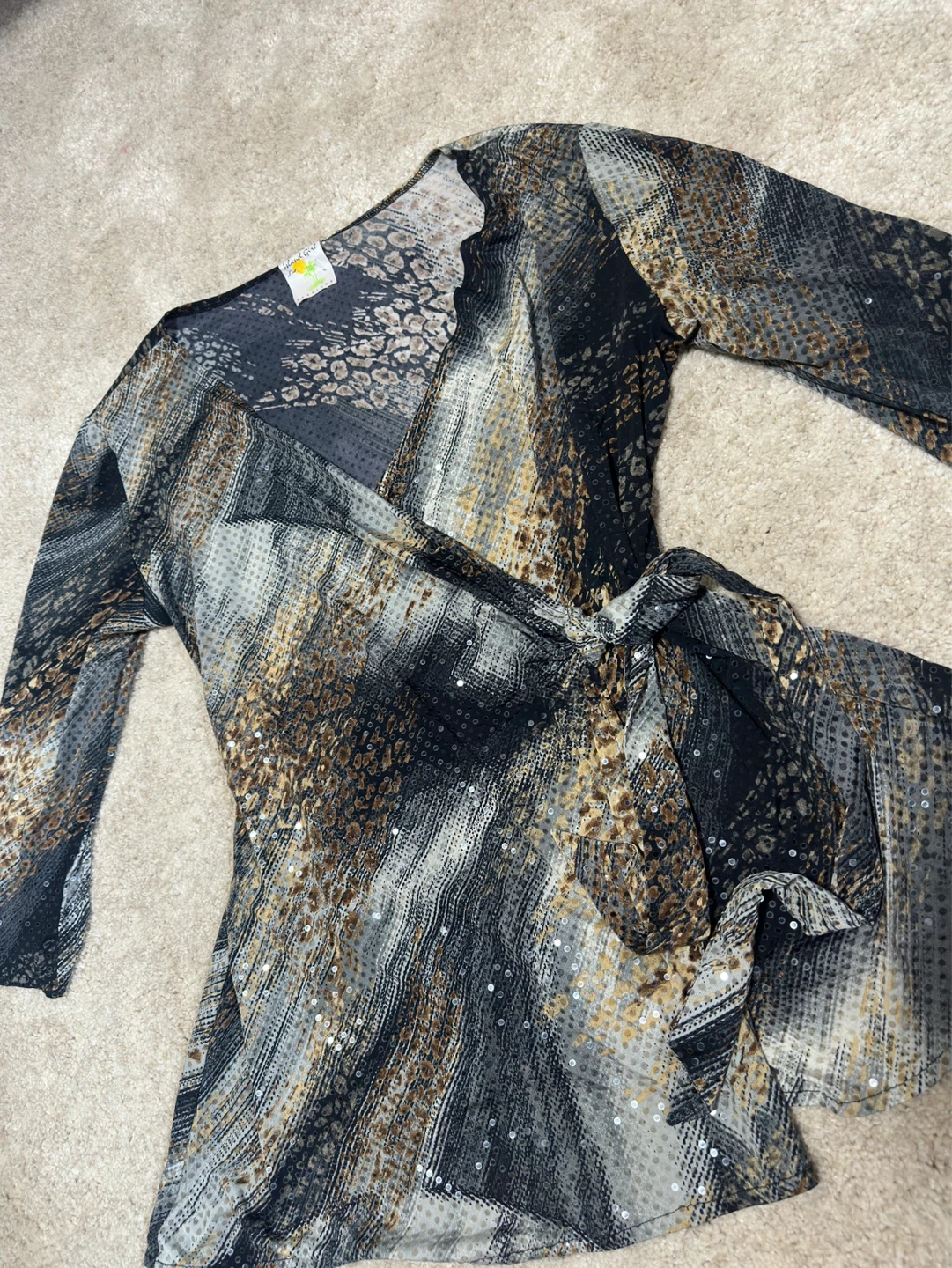 y2k Wrap Top with Sequins - photo 2