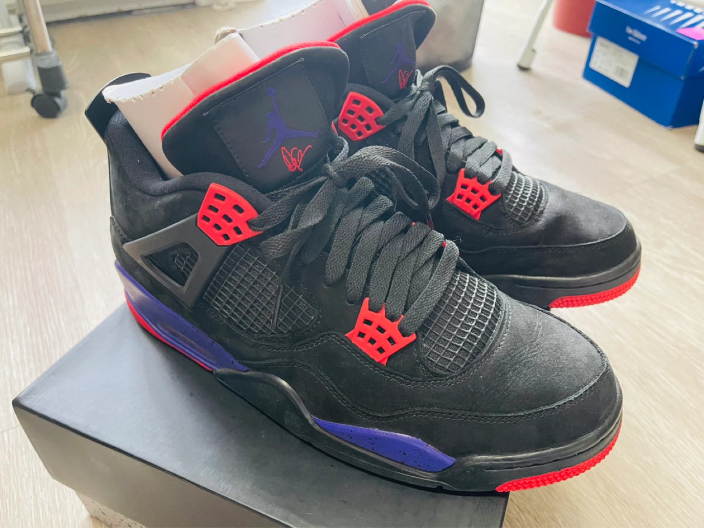 Air Jordan 4 Retro NRG "Black Court Purple" Sz 11 - photo 3