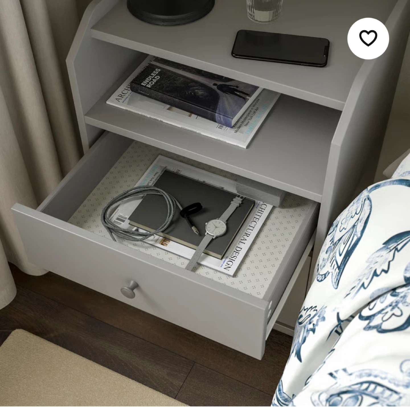IKEA HAUGA 2-drawer chest, night table , side table - photo 3