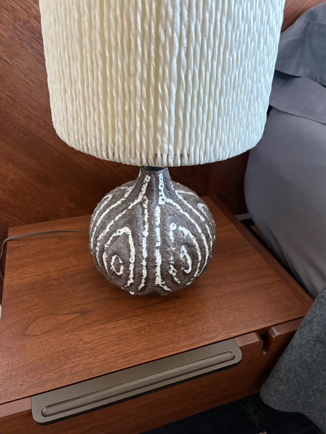 Pair Vintage MCM “Fat Lava” Chalvignac Lamps