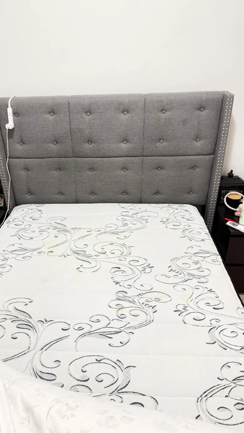 Queen bed with Matress and box spring-Near Metrotown