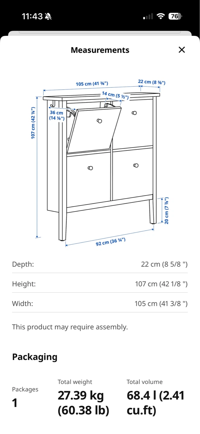 IKEA Black Shoe Cabinet - photo 5