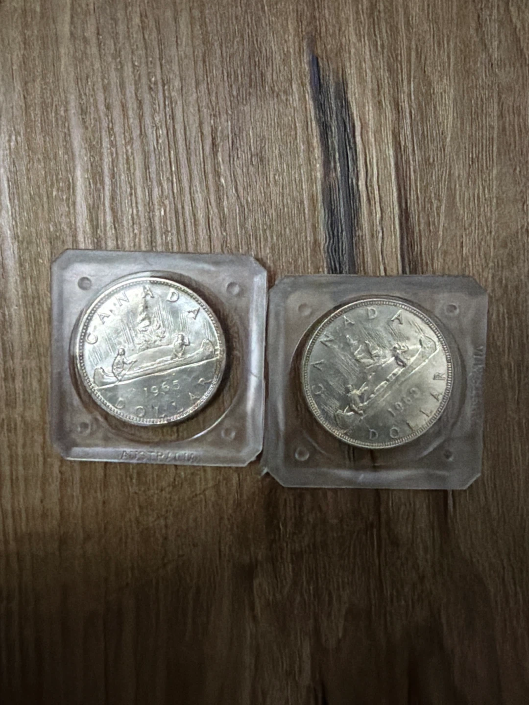 Two Canadian Silver Dollars - 1965 & 1962