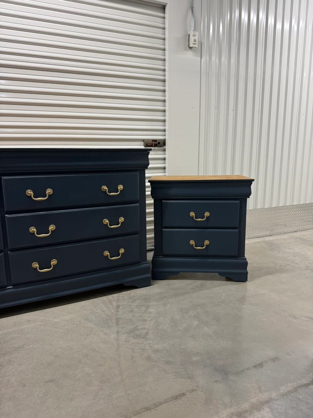 🚨Free Delivery NJ/NY Navy Blue Bedroom of set - photo 3