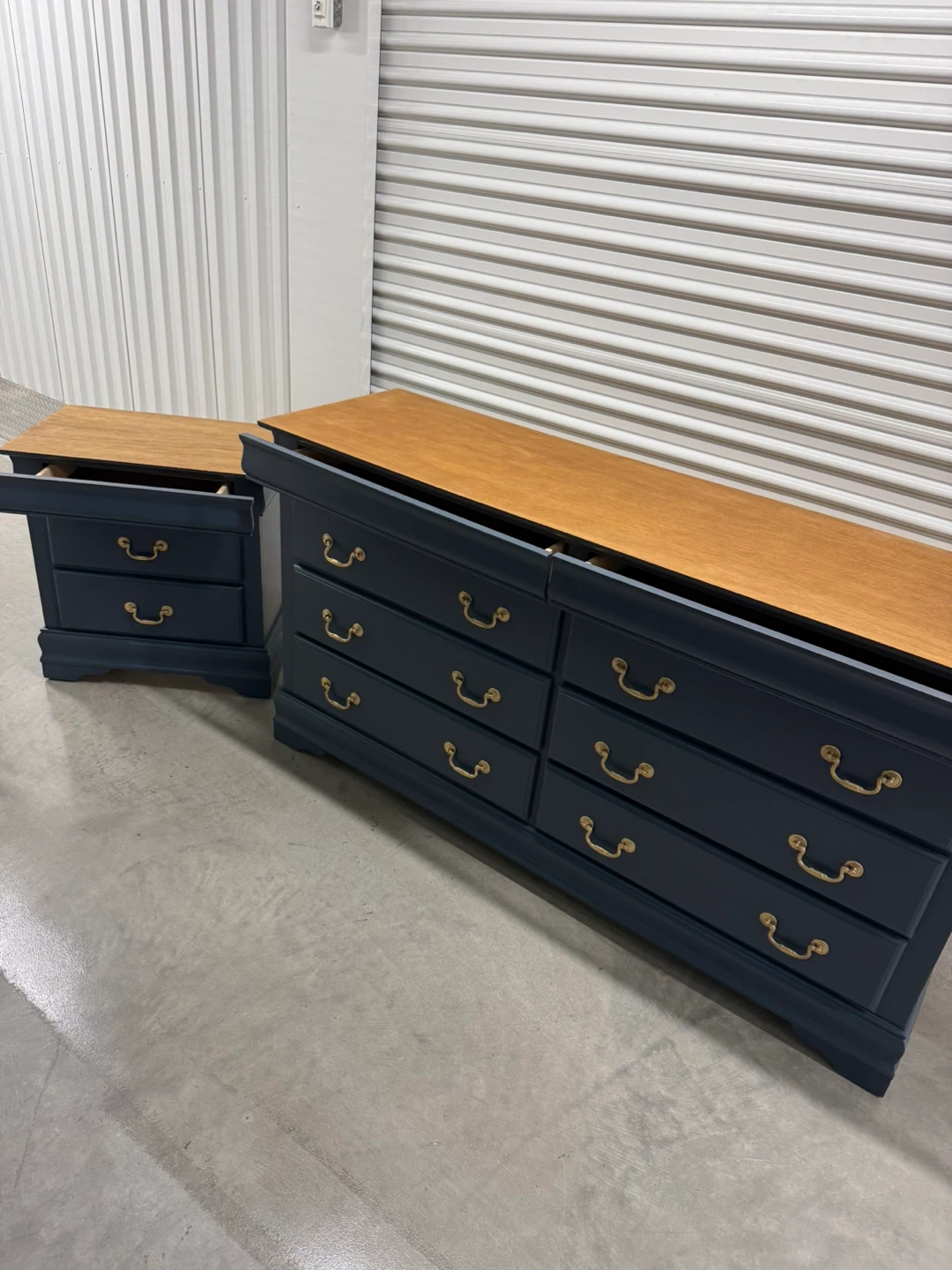 🚨Free Delivery NJ/NY Navy Blue Bedroom of set - photo 5