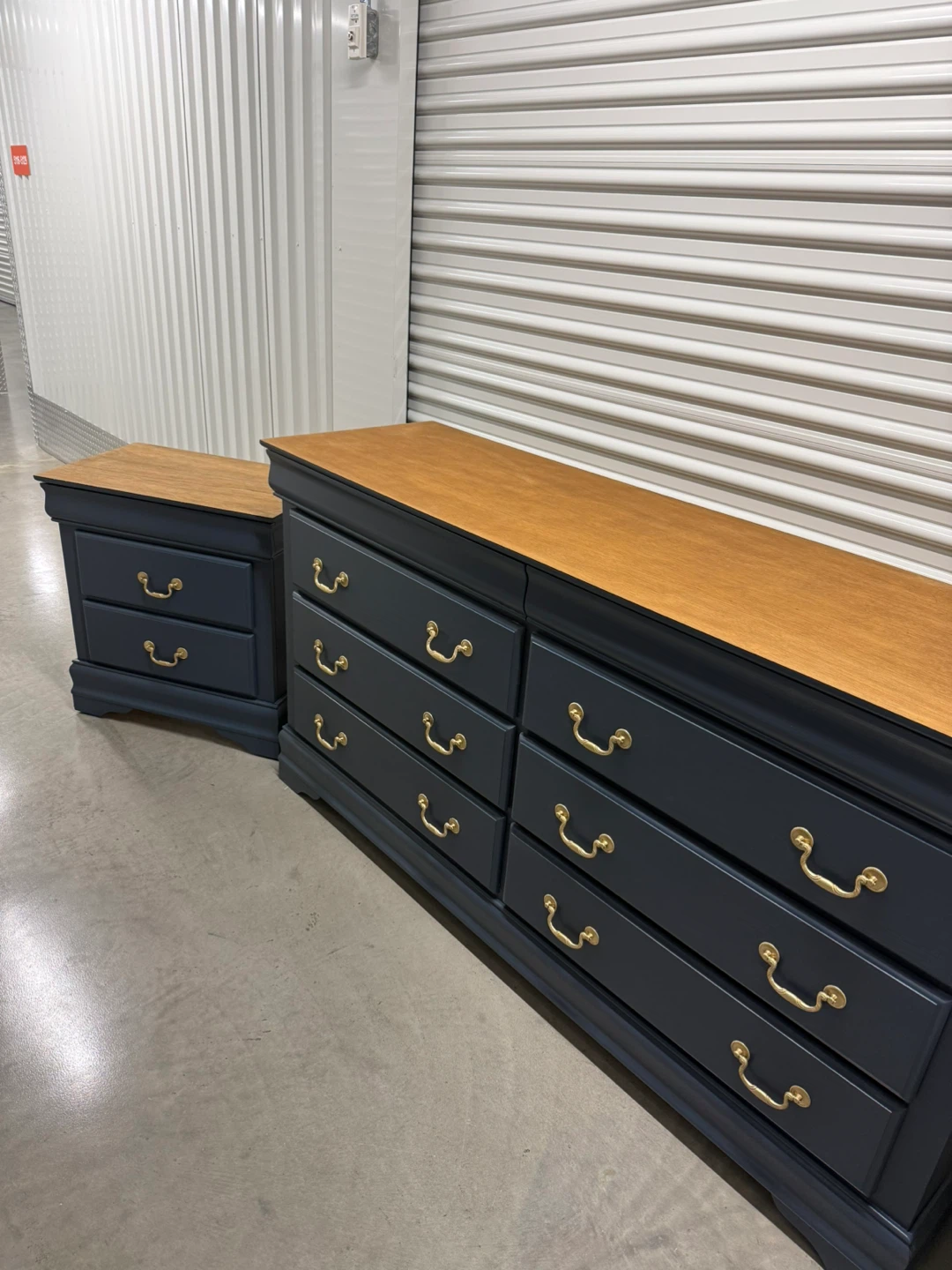 🚨Free Delivery NJ/NY Navy Blue Bedroom of set - photo 4